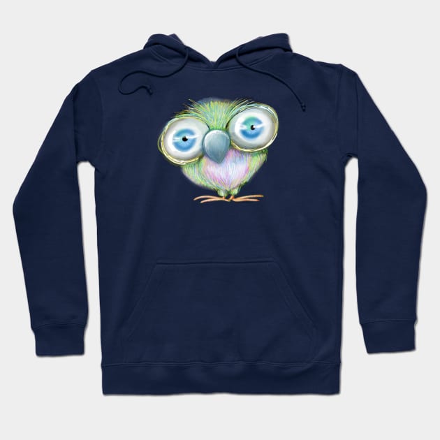 Burt the Big-Eyed Bird Hoodie by cheriedirksen